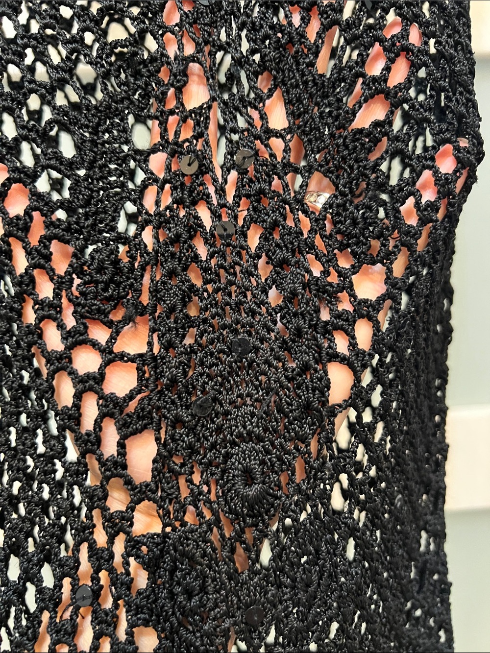 The Limited Black Open-Knit Sleeveless Tunic - Picture 2 of 6